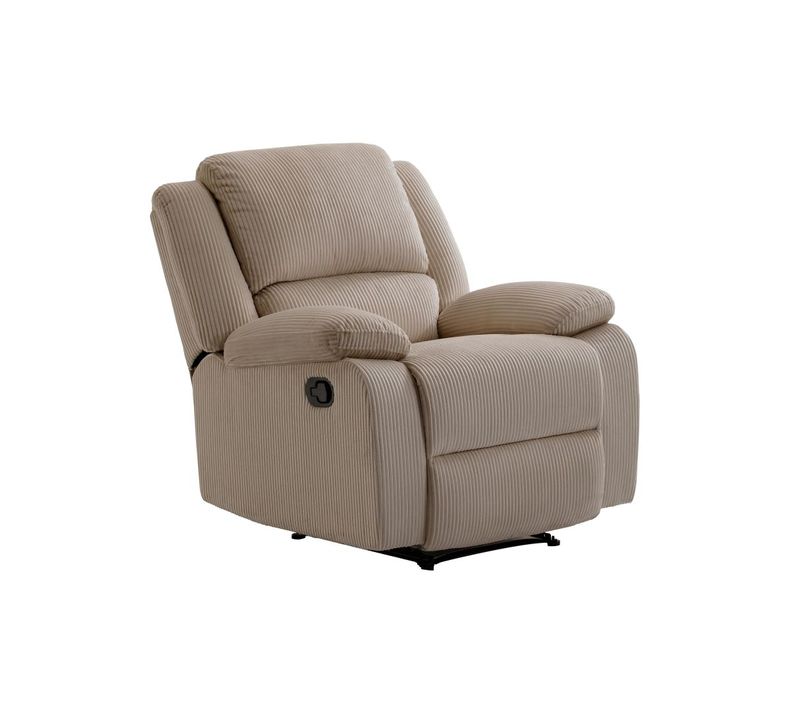 Relaxxo - Fauteuil Relaxation Manuel Leo En Velours Côtelé - Taupe