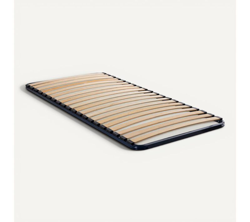 Sommier Cadre À Lattes Métal Bleu Marine 80x190