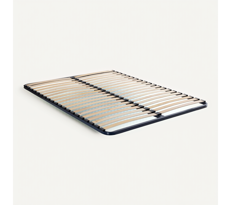 Sommier Cadre À Lattes Métal Bleu Marine 140 X 190
