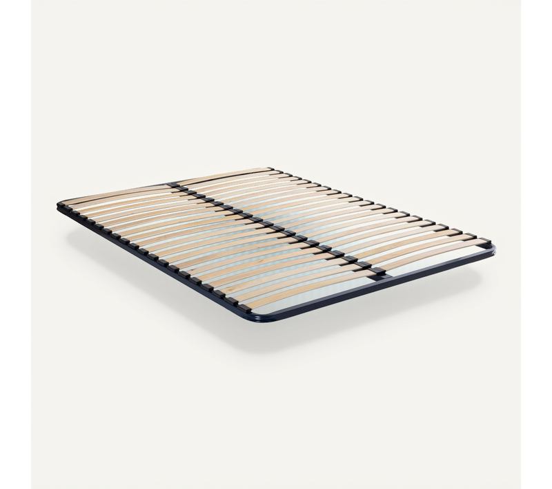Sommier Cadre À Lattes Métal Bleu Marine 140 X 200