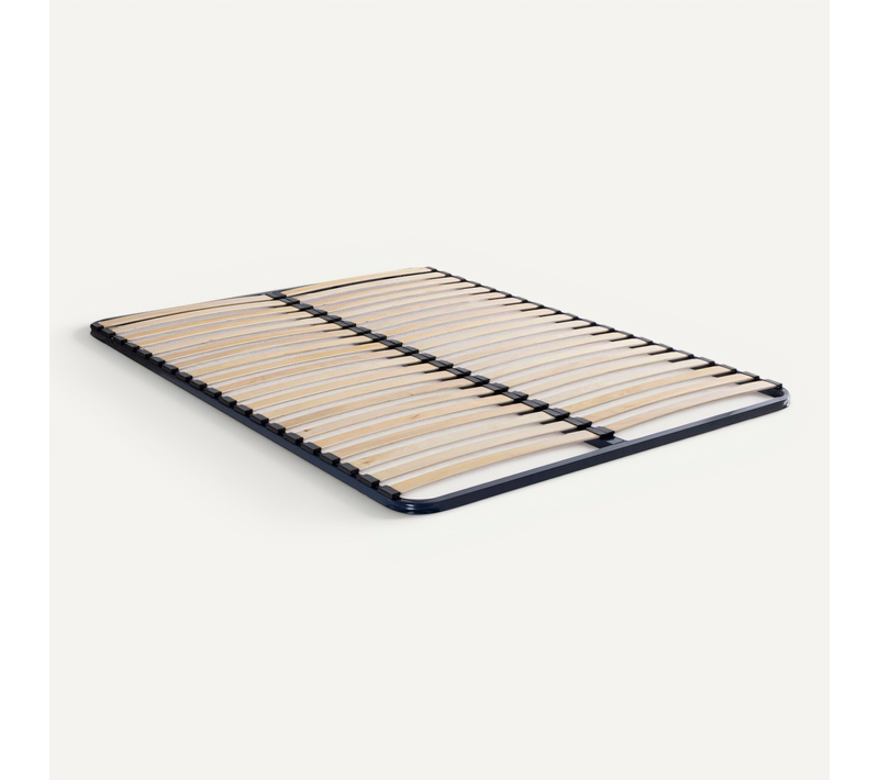 Sommier Cadre À Lattes Métal Bleu Marine 160 X 200