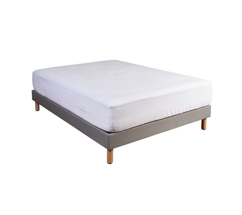 Protège Matelas Coton Molleton Bonnet 40 Blanc 180x200