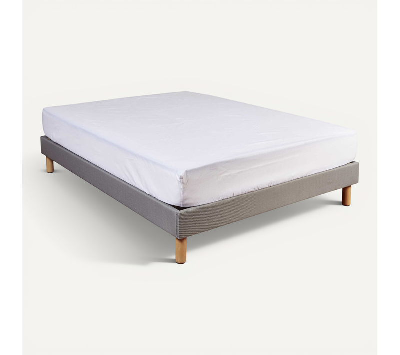 Protège Matelas Coton Molleton Bonnet 30 Blanc 160x190