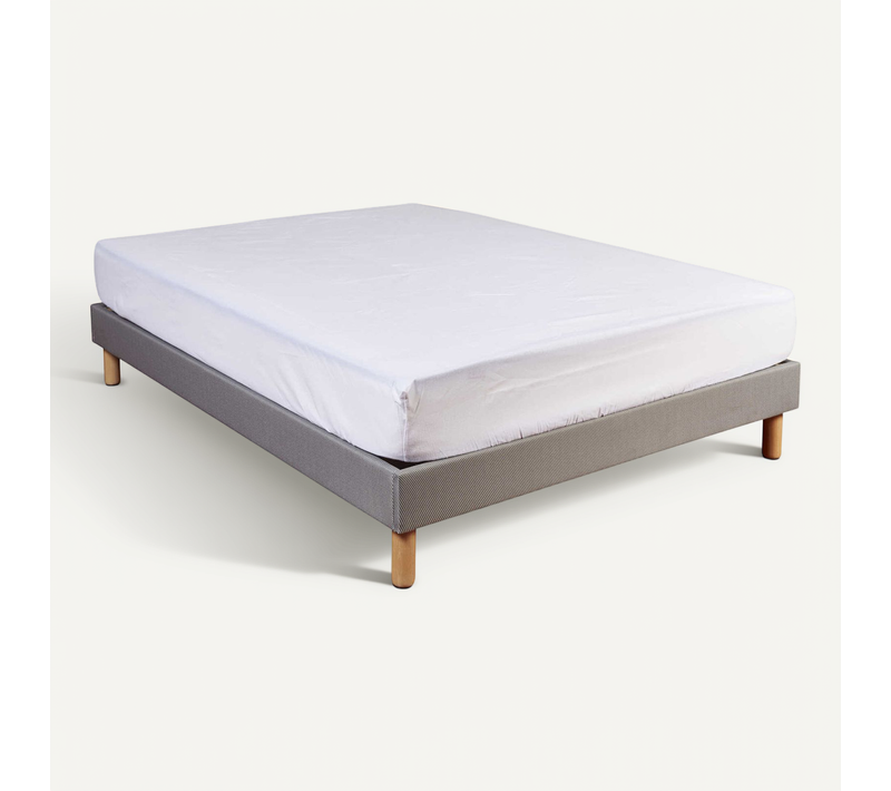 Protège Matelas Coton Molleton Bonnet 30 Blanc 140x190
