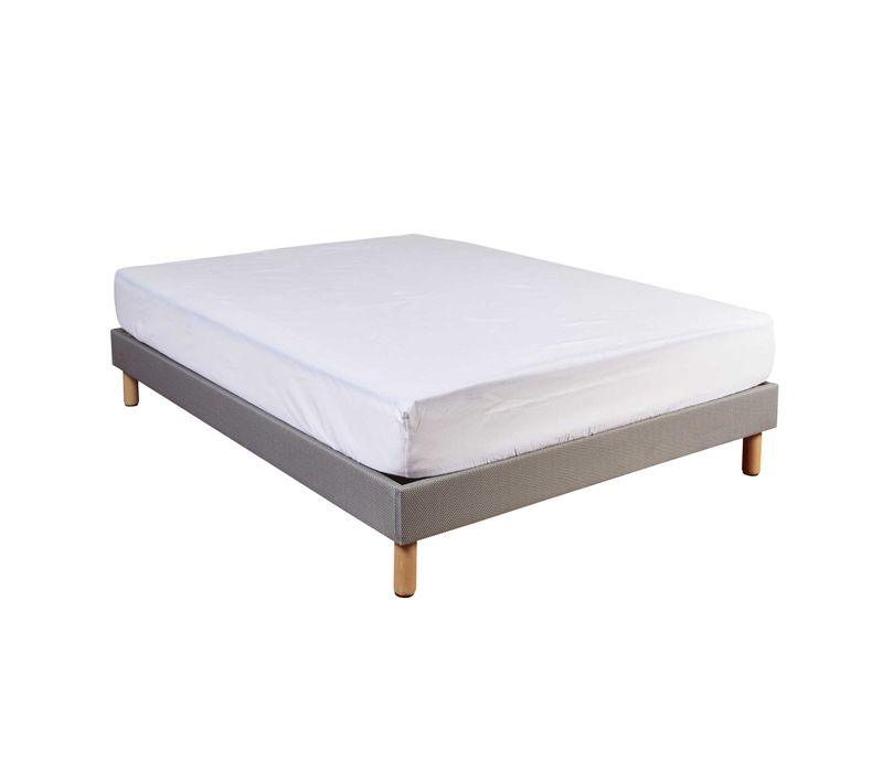 Protège Matelas Coton Molleton Bonnet 27 Blanc 110x190