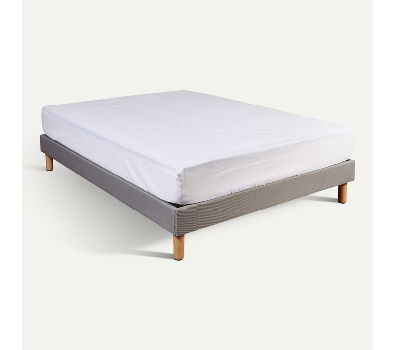 Protège Matelas Coton Imperméable Bonnet 30 Blanc 90x190