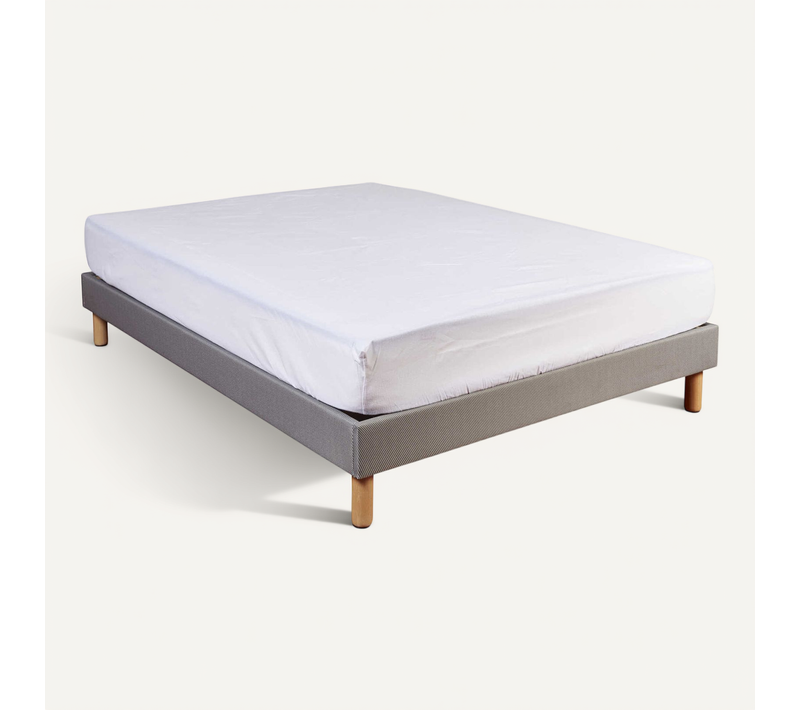 Protège Matelas Coton Molleton Bonnet 30 Blanc 80x200