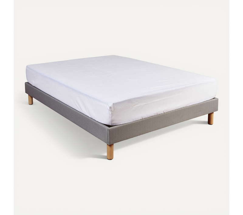 Protège Matelas Coton Molleton Bonnet 30 Blanc 100x200