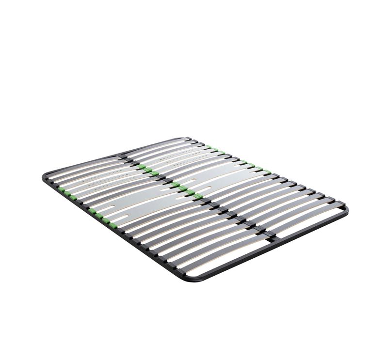 Sommier Cadre à Lattes Morpho 3 Zones Noir 140x200