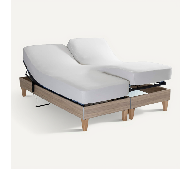 Drap Housse Jersey Tpr Pour Sommier Articulé Blanc 2x80x200