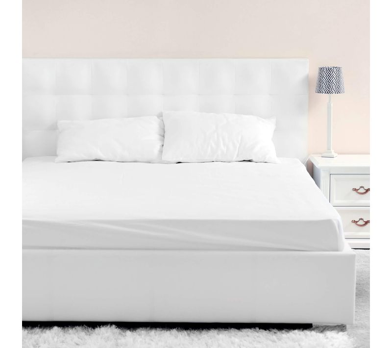 Drap Housse Coton Jersey Bonnet 40 Cm Blanc 160x200