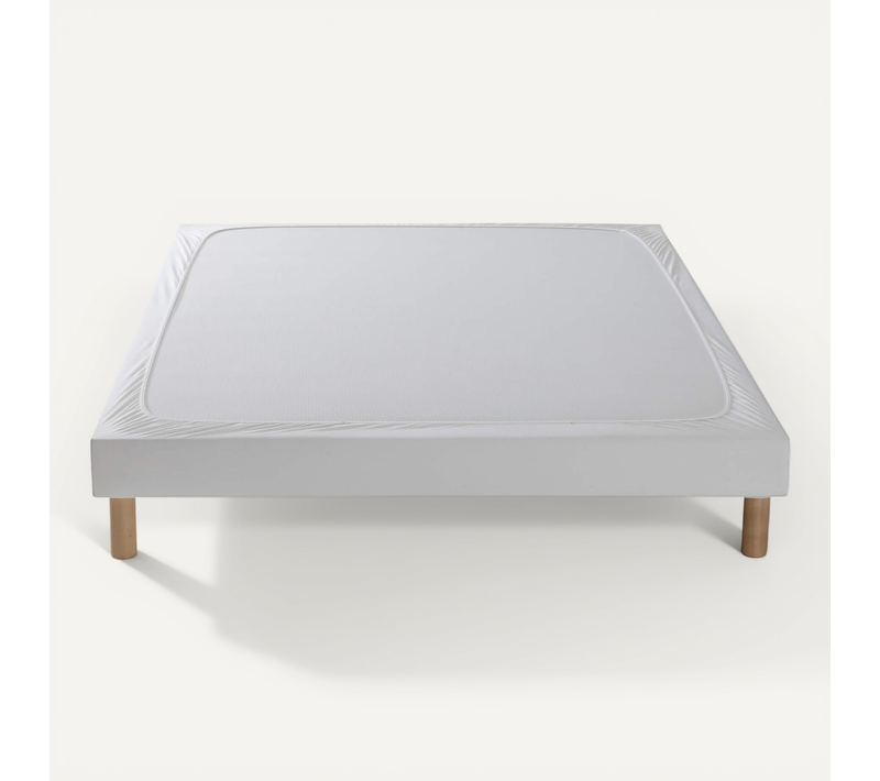 Cache Sommier Coton Jersey Blanc 90x190