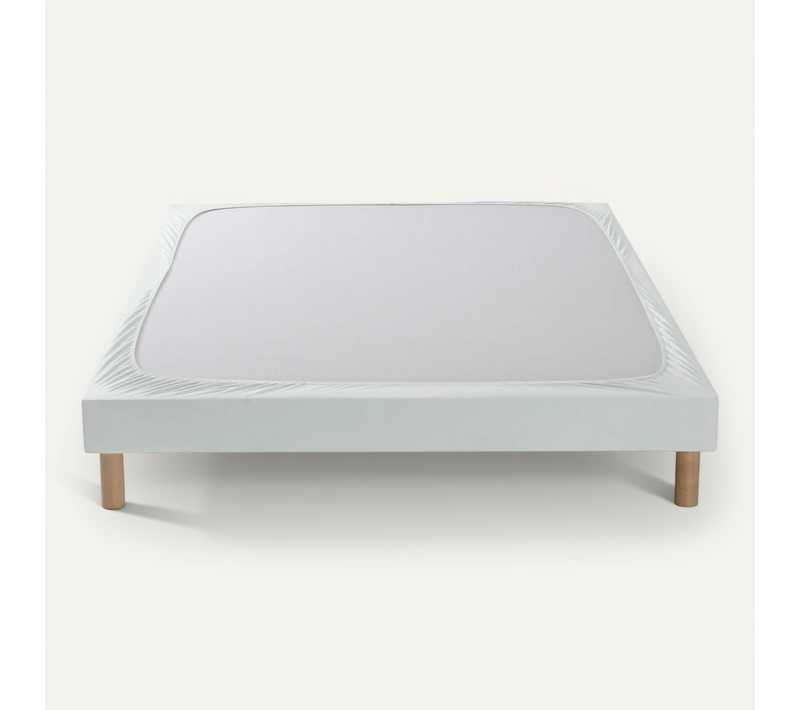 Cache Sommier Coton Jersey Gris 160x200