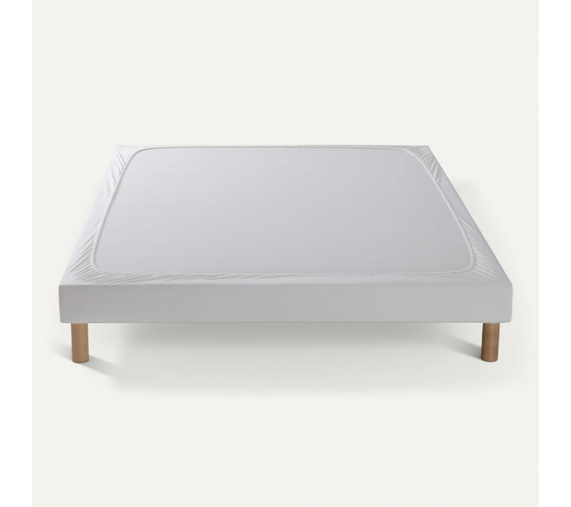 Cache Sommier Coton Jersey Blanc 120x200