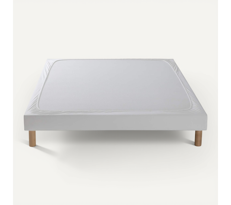 Cache Sommier Coton Jersey Blanc 140x200