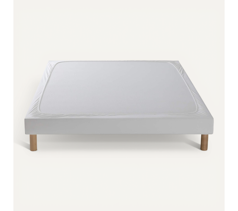 Cache Sommier Coton Jersey Blanc 180x200