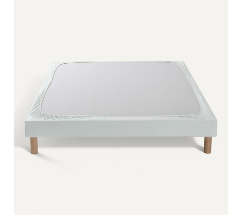 Cache Sommier Coton Jersey Gris 140x200