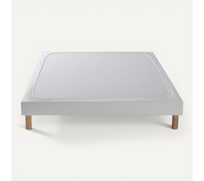 Cache Sommier Coton Jersey Blanc 160x190