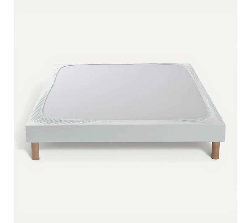 Cache Sommier Coton Jersey Gris 160x190