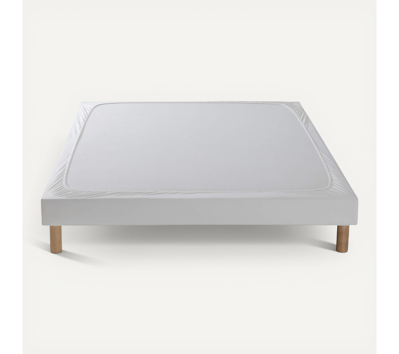 Cache Sommier Coton Jersey Blanc 70x200