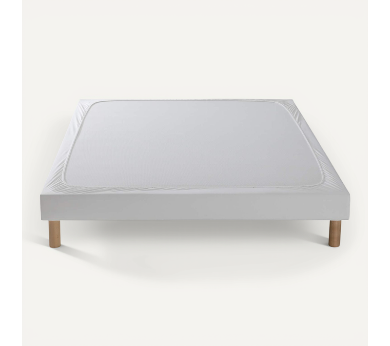 Cache Sommier Coton Jersey Blanc 100x190
