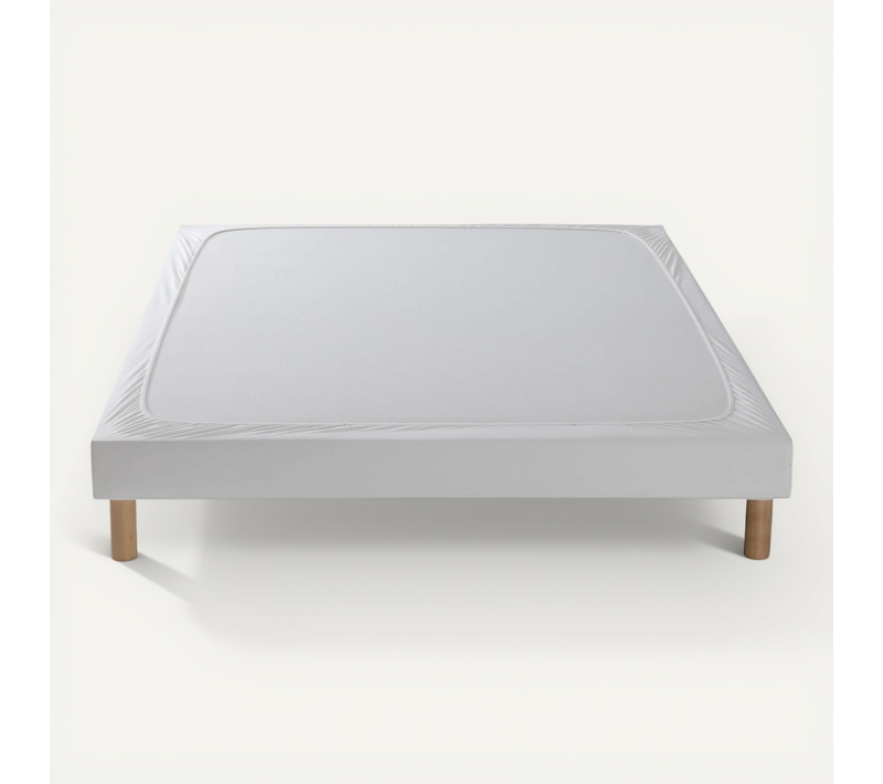 Cache Sommier Coton Jersey Blanc 110x190