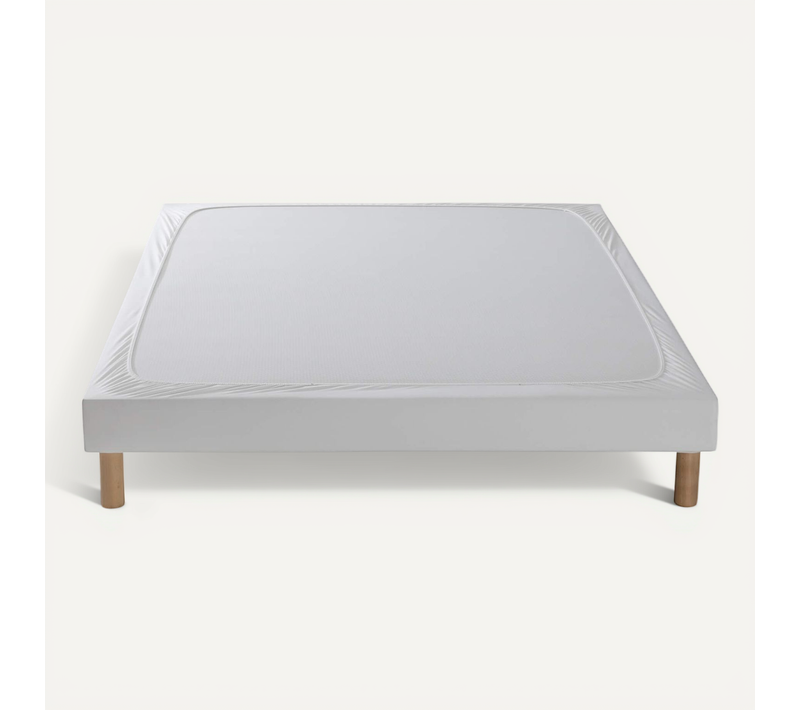 Cache Sommier Coton Jersey Blanc 110x200