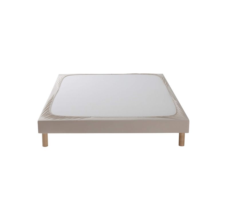 Cache Sommier Coton Jersey Beige 150x200
