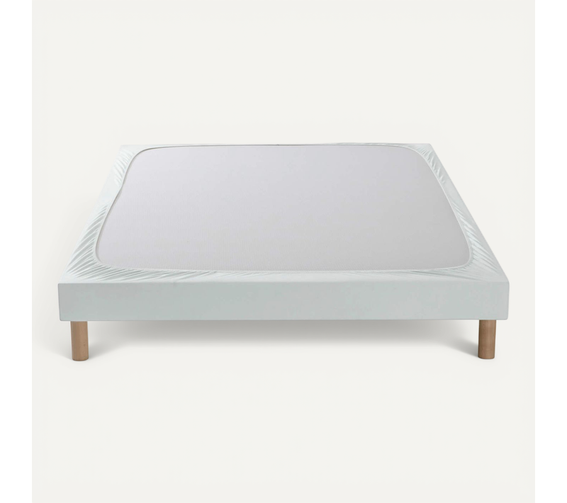 Cache Sommier Coton Jersey Gris 150x200