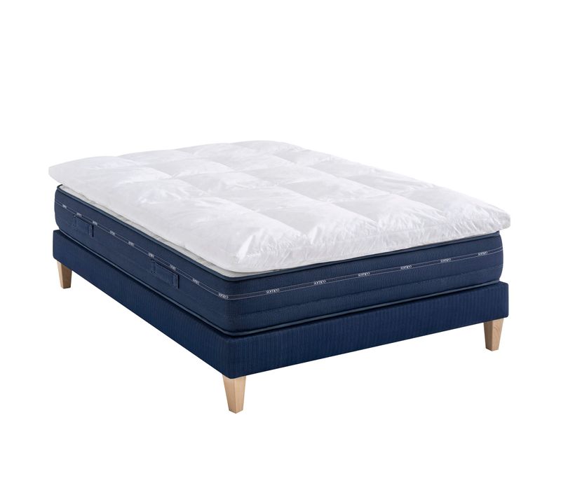 Surmatelas Duvet Et Plumes De Canard Rêve Soutien Mi-ferme 200x200 - 2 Personnes - Accueil Très Moel