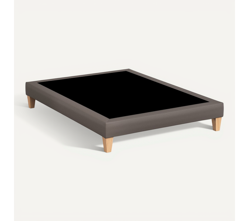 Sommier Déco Simili Cacao 140x200