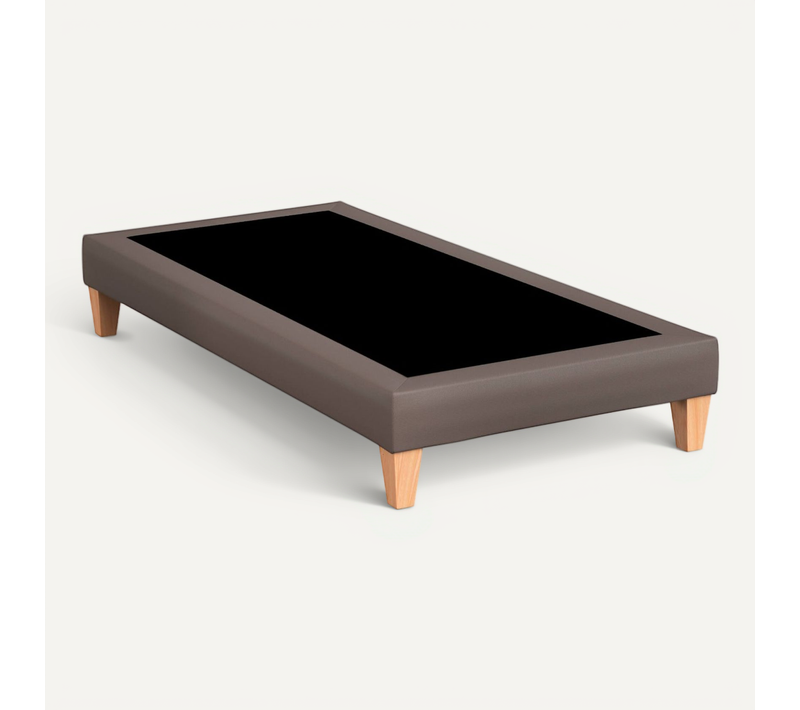 Sommier Déco Simili Cacao 2x80x200