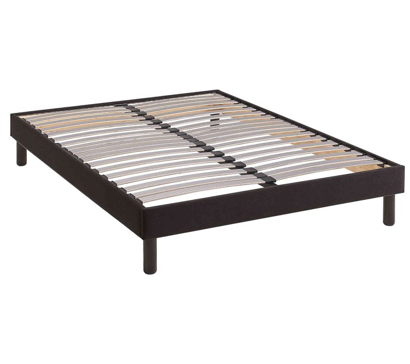 Sommier Kit Déco Tapissier Noir 90x200