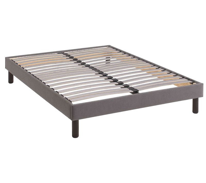 Sommier Kit Déco Tapissier Gris 90x190