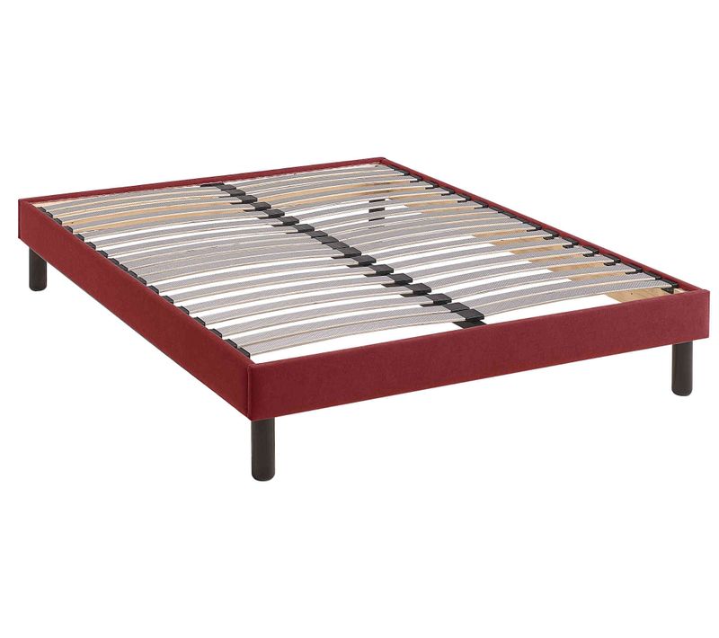 Sommier Kit Déco Tapissier Rouge 90x200