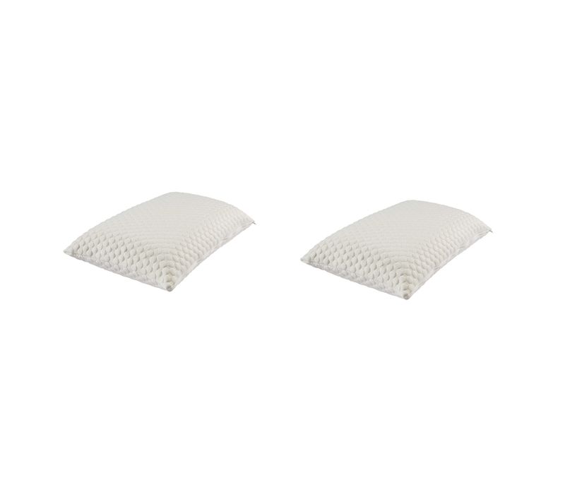 Lot De 2 Oreillers Latex Et Housses De Protection 40x60