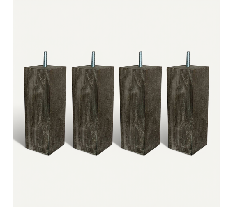 Pied Carré Bois Nature (lot De 4)