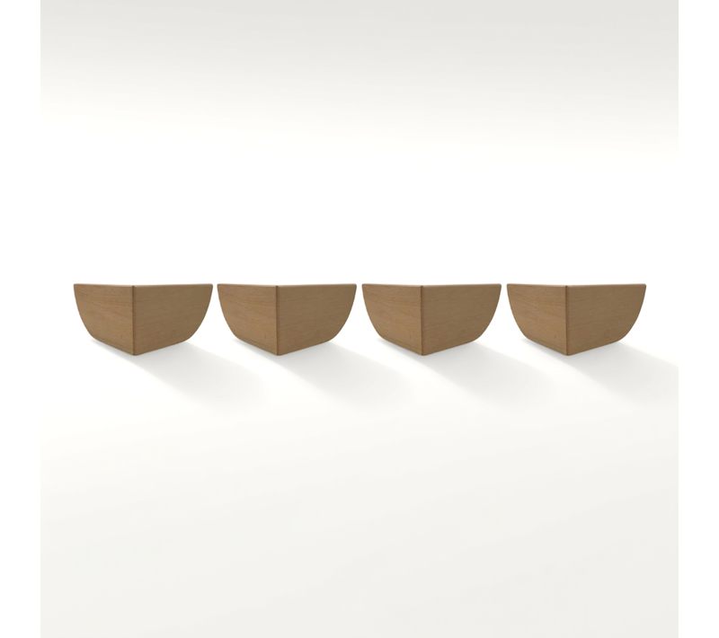 Pied Angle Galbé (lot De 4)