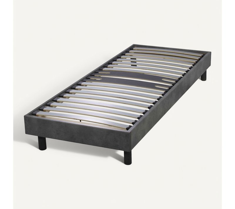 Sommier Kit Déco Zone Lombaire Renforcée Gris 90x190