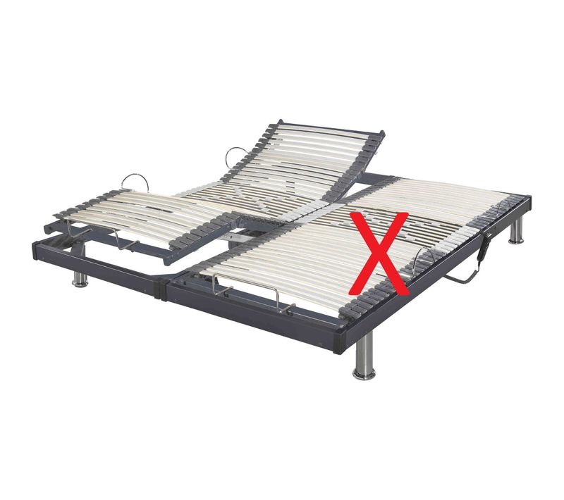 Sommier électrique Relaxation Extra Plat Gris 90x190
