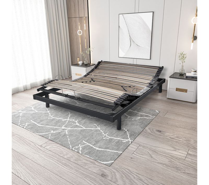 Sommier électrique Relaxation Extra Plat Gris 140x190