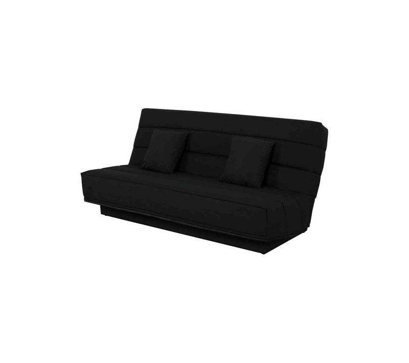 Banquette Clic-clac, Housse Et 2 Coussins Noir 120x190
