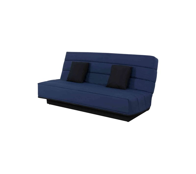 Banquette Clic-clac, Housse Et 2 Coussins Bleu Marine 120x190