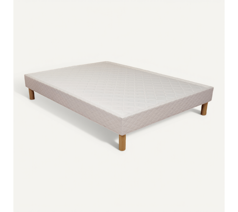 Sommier Cuvette Tapissier Ressorts 17cm Blanc 140x190