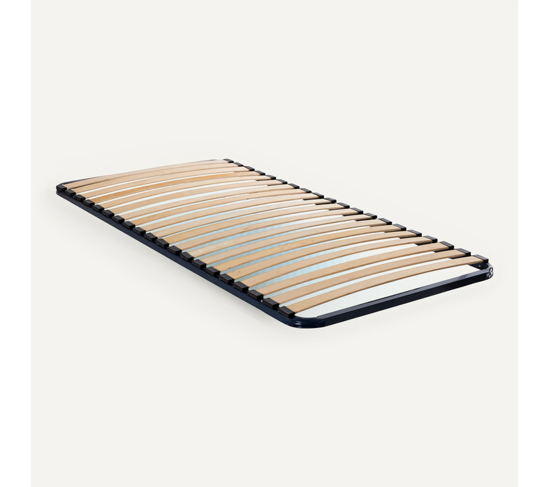 Sommier Cadre À Lattes Métal Confort Bleu Marine 110x200