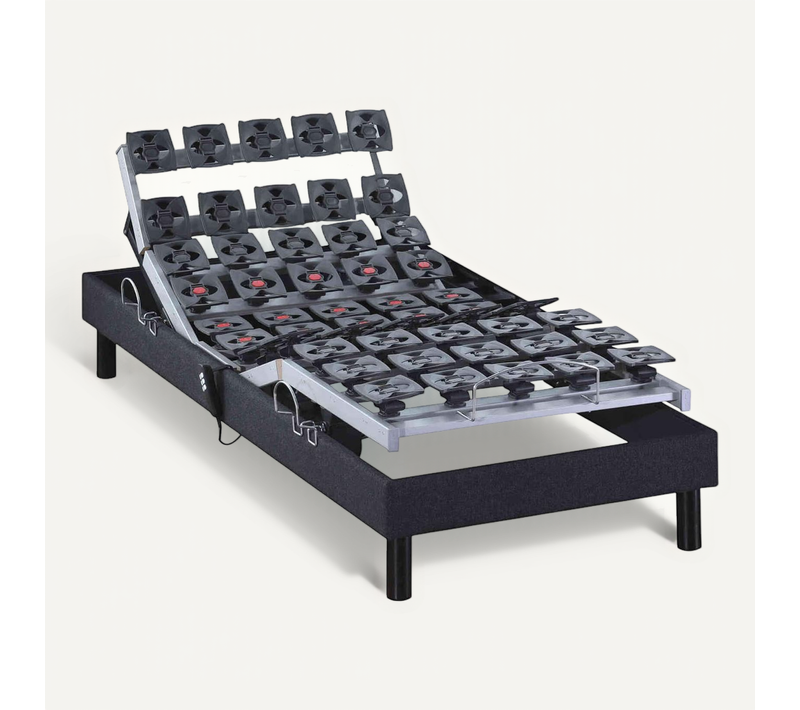 Sommier De Relaxation électrique à Plots Anthracite 90x190