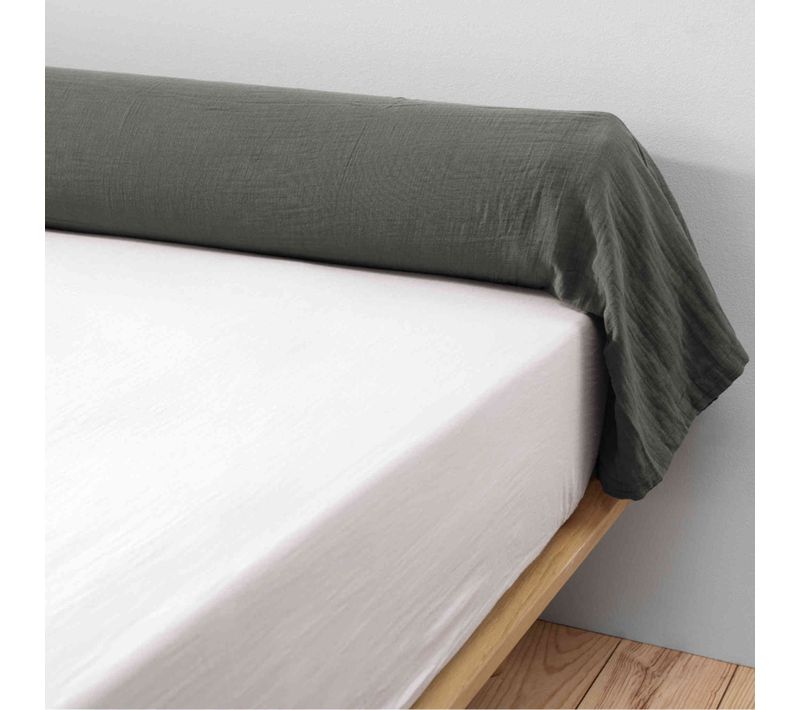 Taie De Traversin Double Gaze De Coton Jaune 160 Cm