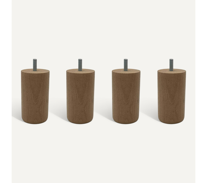 Pied Cylindrique Bois (lot De 4)