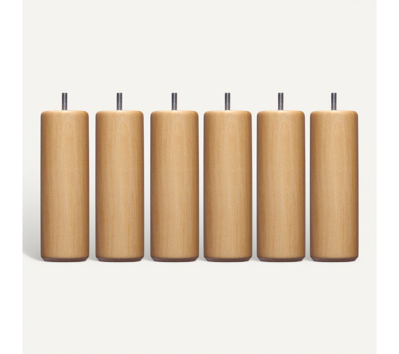 Pied Cylindrique Bois (lot De 6)