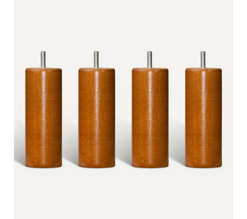 Pied Cylindrique Bois (lot De 4)